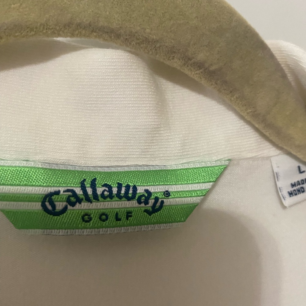 Callaway White and Green Golf Polo - Picture 2 of 7
